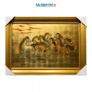 Tranh Sơn Mài "Mã Đáo Thành Công" Dát Vàng