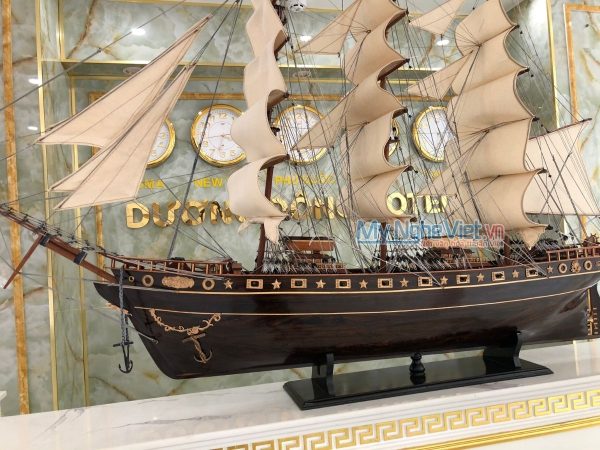 Mô Hình Thuyền Buồm Trang Trí Cutty Sark Đen MNV-TB05-1.5m