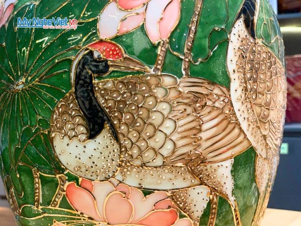 BÌnh hút tài lộc dáng lục bình hạc sen