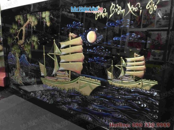 Tranh Sơn Mài Thuận Buồm xuôi gió