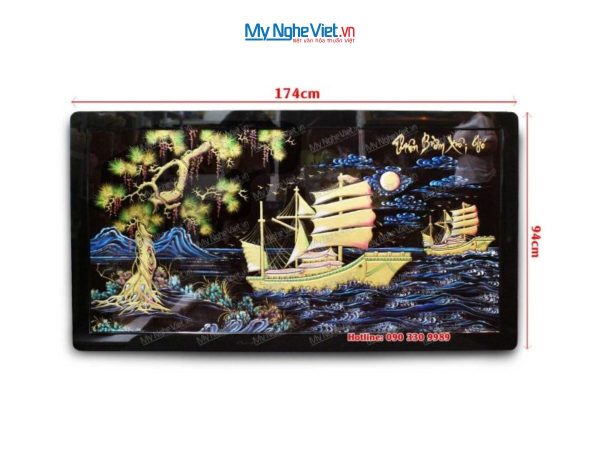 Tranh Sơn Mài Thuận Buồm xuôi gió