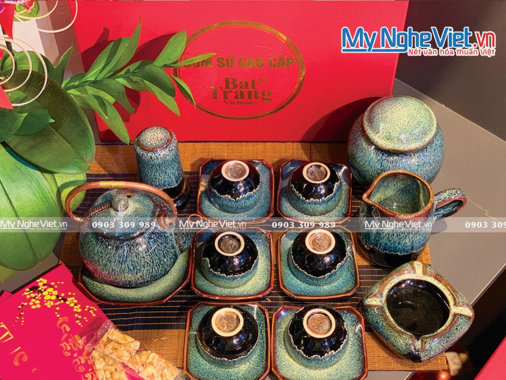 Bộ bình trà men hỏa biến