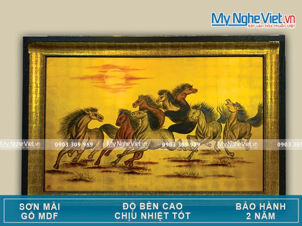 Tranh Mã Đáo thành công Dát vàng