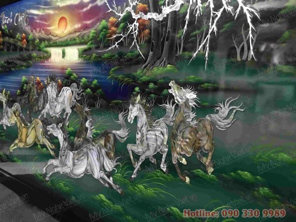 Tranh Sơn Mài Mã Đáo thành công