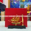 Mô Hình thuyền dát vàng 24k