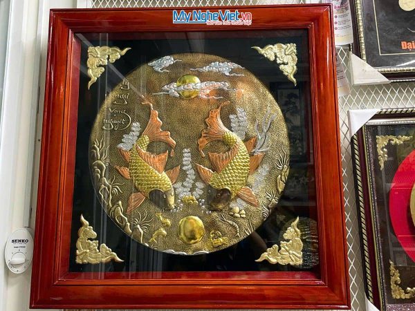 Tranh Đồng Lý Ngư Vọng Nguyệt Đồng Hun Giả Cổ