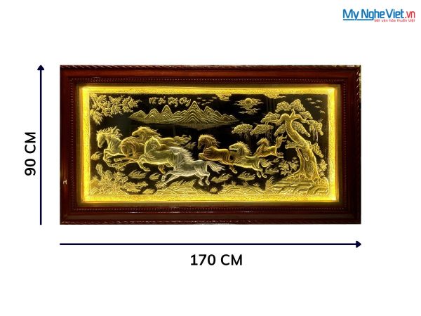 Tranh Đồng Mã Đáo thành công khung vặn cao cấp