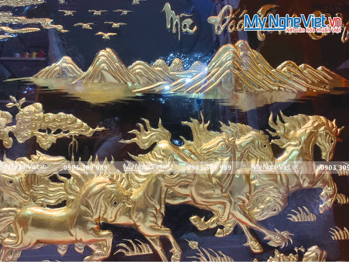 Tranh Đồng Mã Đáo Nền đen