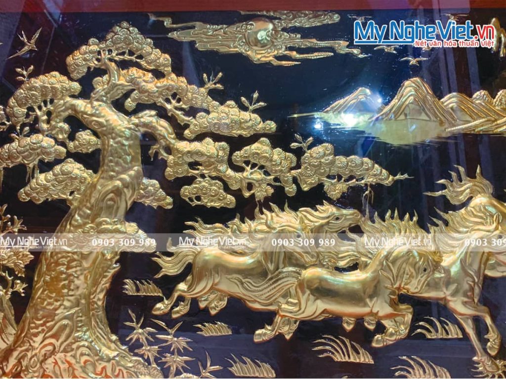 Tranh Đồng Mã Đáo Nền đen