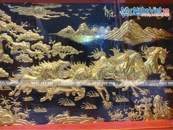 Tranh Đồng Mã Đáo Nền đen