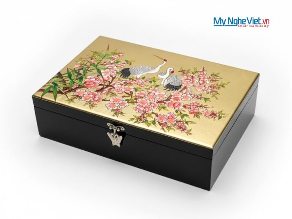 Hộp sơn mài cò đào cao cấp
