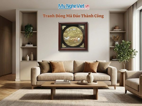 Tranh Đồng Mã Đáo Thành Công Đồng Hun Giả Cổ DD8282/1 - Quà tặng lãnh đạo