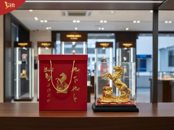 Tượng Ngựa Thếp Vàng 24K Cao Cấp – Biểu Tượng Mã Đáo Thành Công, Tài Lộc & Thăng Hoa Sự Nghiệp